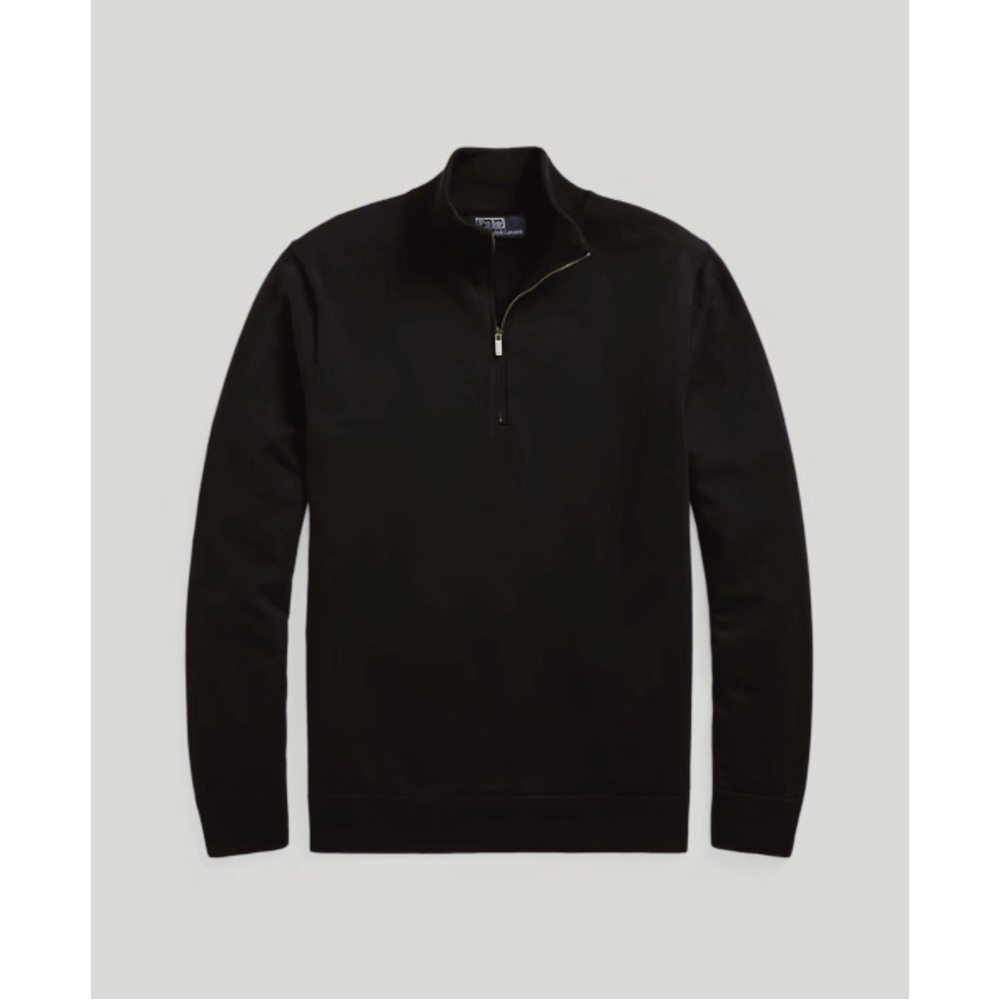 Polo Ralph Lauren Black Quarter Zip Cashmere Sweater